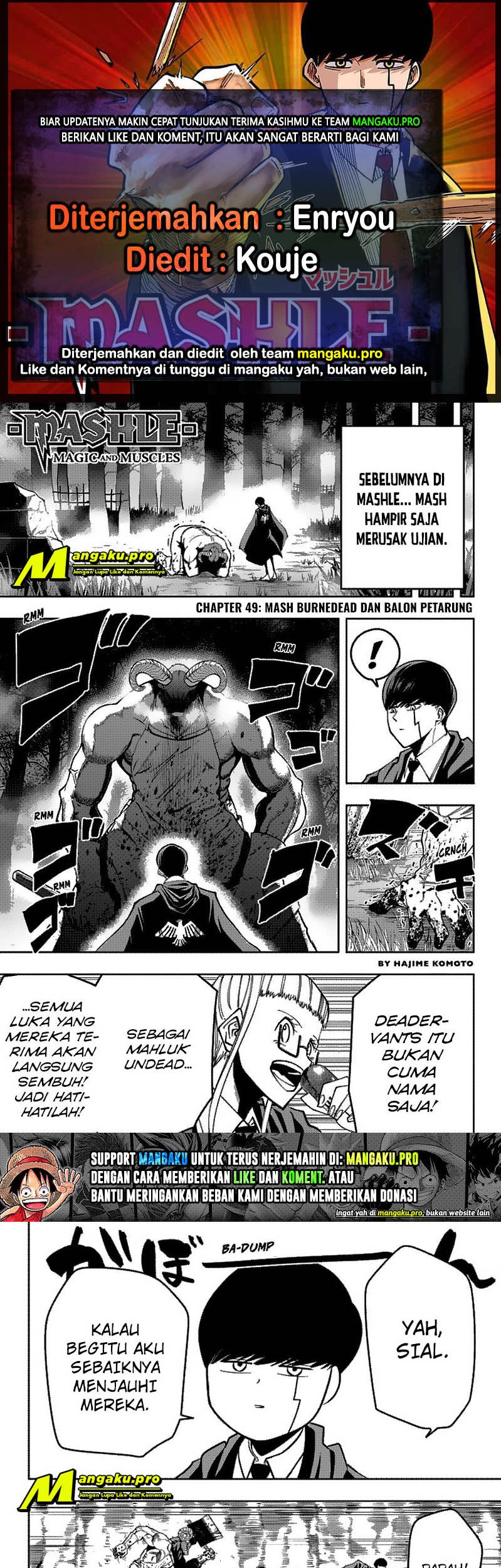 Komik Mashle: Magic and Muscles Chapter 49 gambar nomor 1