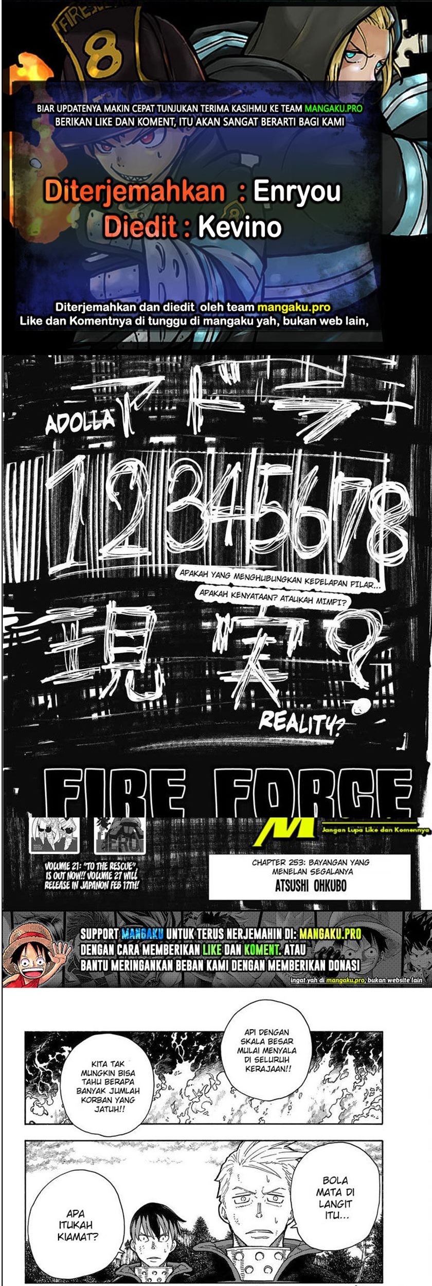 Komik Fire Brigade of Flames Chapter 253 gambar nomor 1