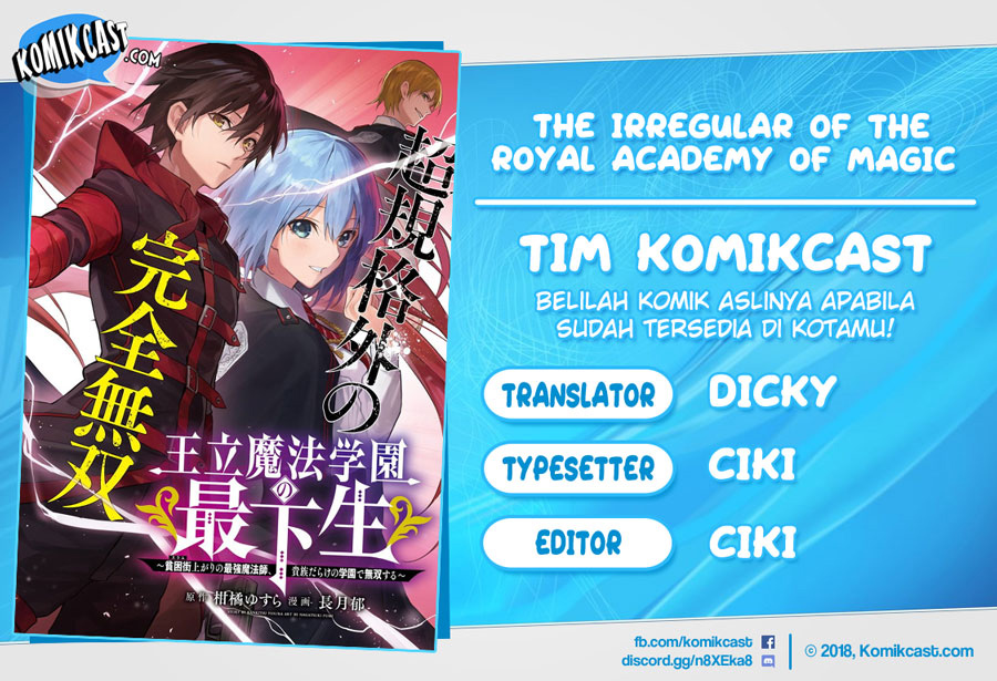 Komik Ouritsu Mahou Gakuen no Saikasei: Slum Agari no Saikyou Mahoushi, Kizoku darake no Gakuen de Musou suru Chapter 01.1 gambar nomor 1