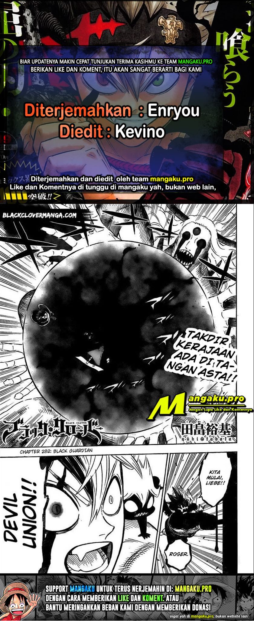 Komik Black Clover Chapter 282 gambar nomor 1