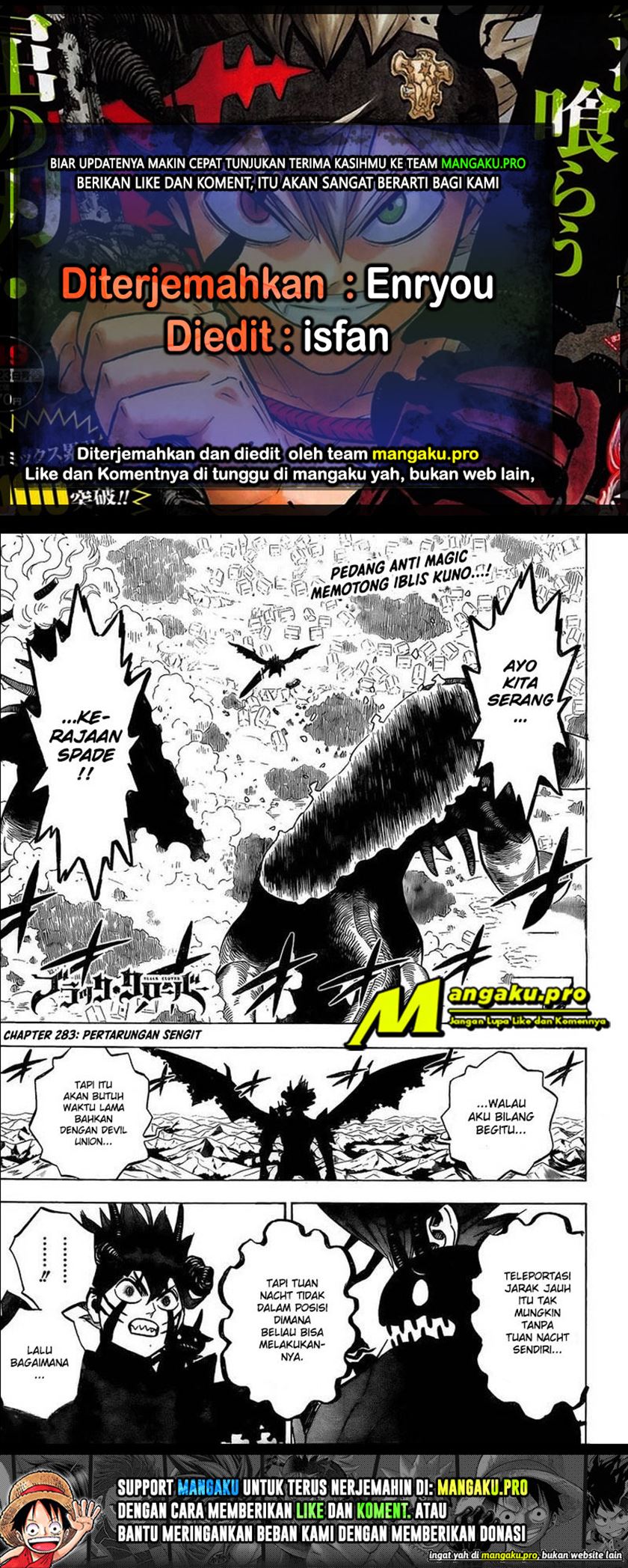 Komik Black Clover Chapter 283 gambar nomor 1