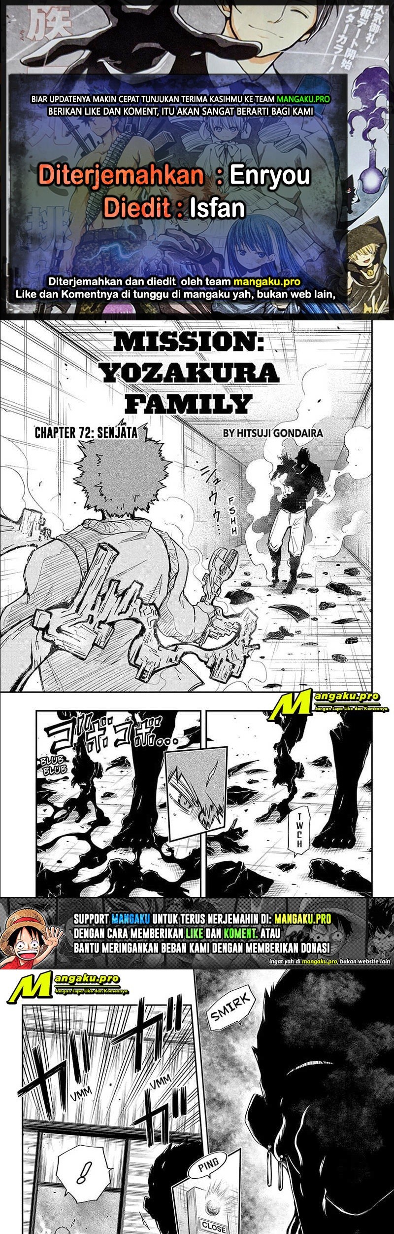 Komik Mission: Yozakura Family Chapter 72 gambar nomor 1