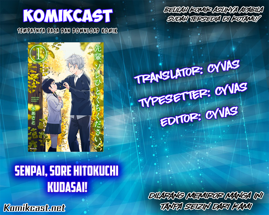 Manga Senpai, Sore hitokuchi kudasai! Chapter 09 gambar nomor 2