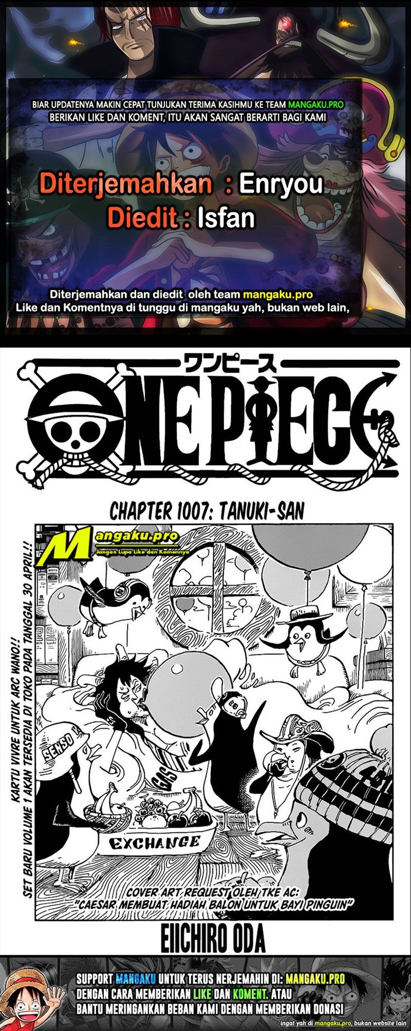 Komik One Piece Chapter 1007 gambar nomor 1