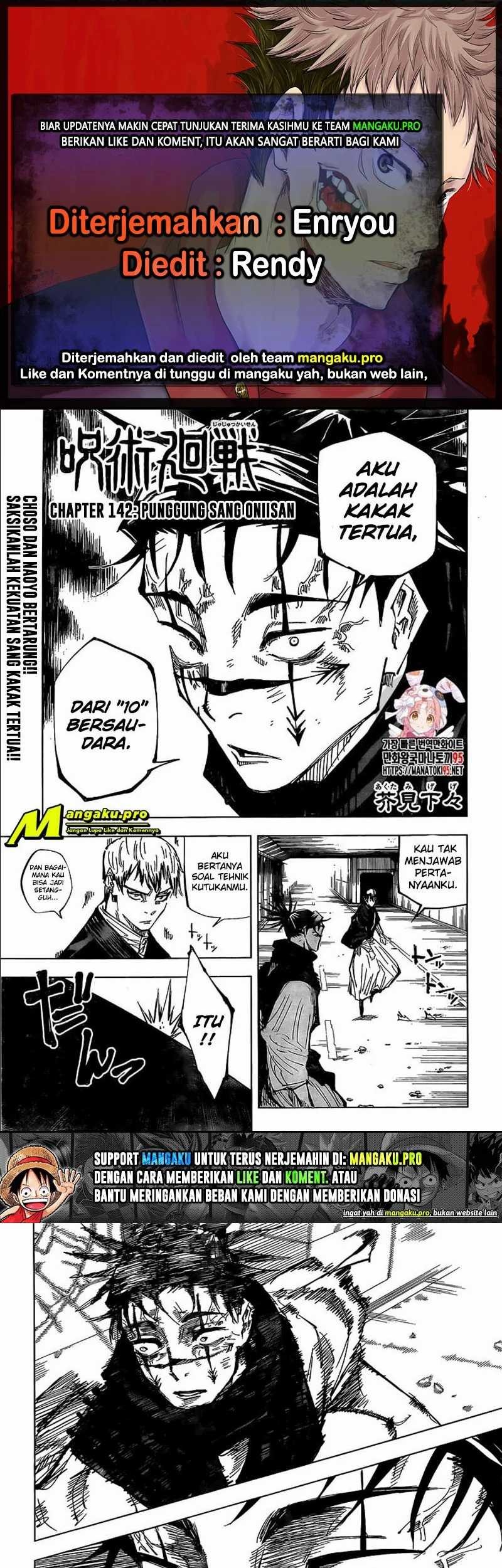 Komik Jujutsu Kaisen Chapter 142 gambar nomor 1