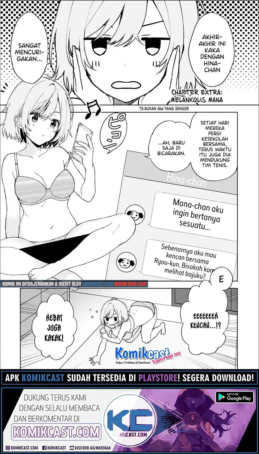 Manga Chikan Saresou ni Natteiru S-kyuu Bishoujo wo Tasuketara Tonari no Seki no Osanajimi datta Chapter 21.5 gambar nomor 2