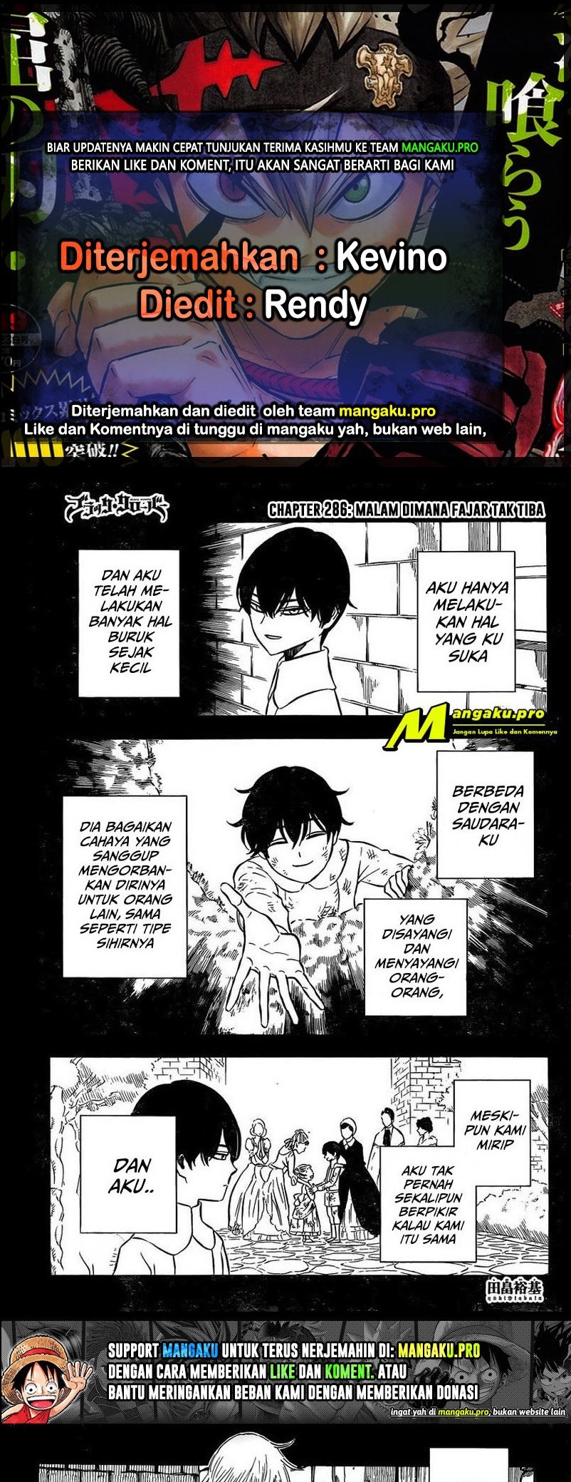 Komik Black Clover Chapter 286 gambar nomor 1