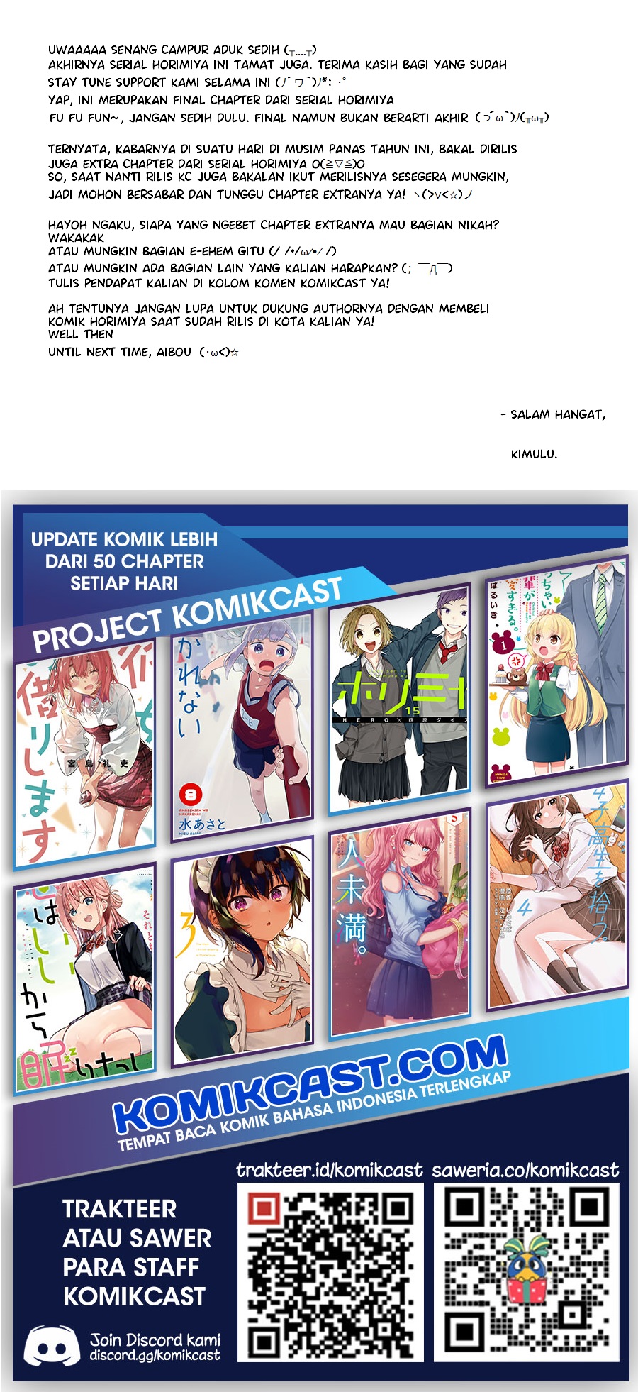 Horimiya Chapter 122 Gambar 45