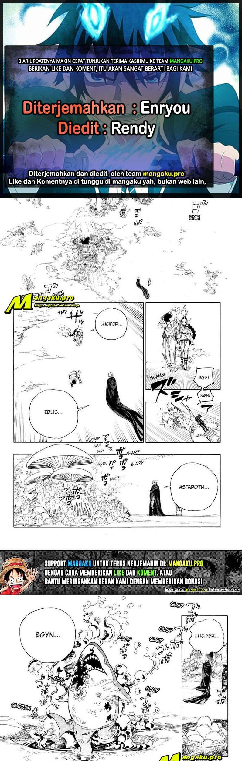 Komik Ao no Exorcist Chapter 129.2 gambar nomor 1