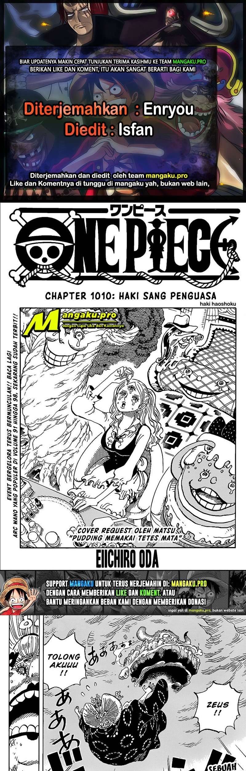 Komik One Piece Chapter 1010 gambar nomor 1