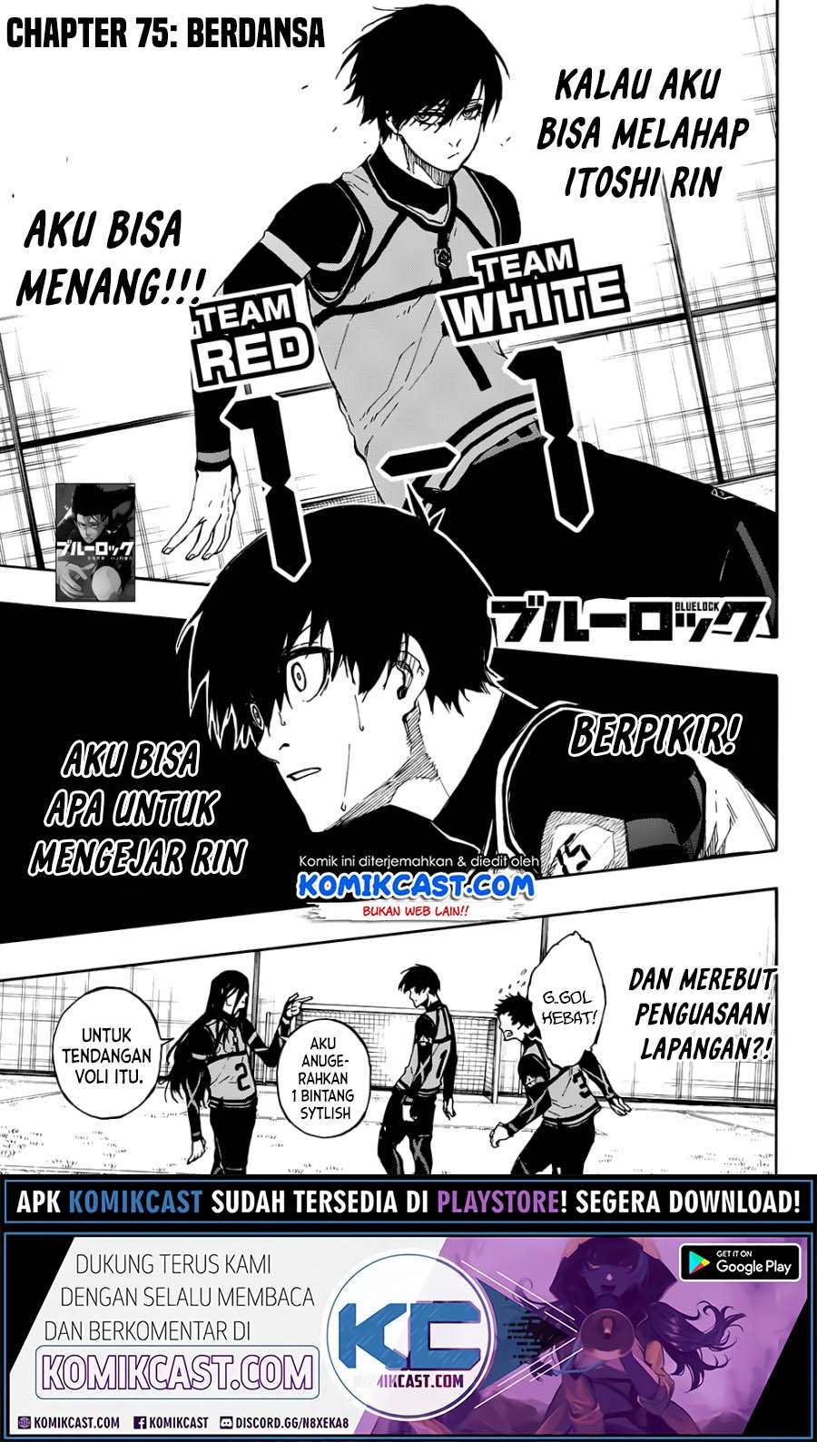 Manga Blue Lock Chapter 75 gambar nomor 2