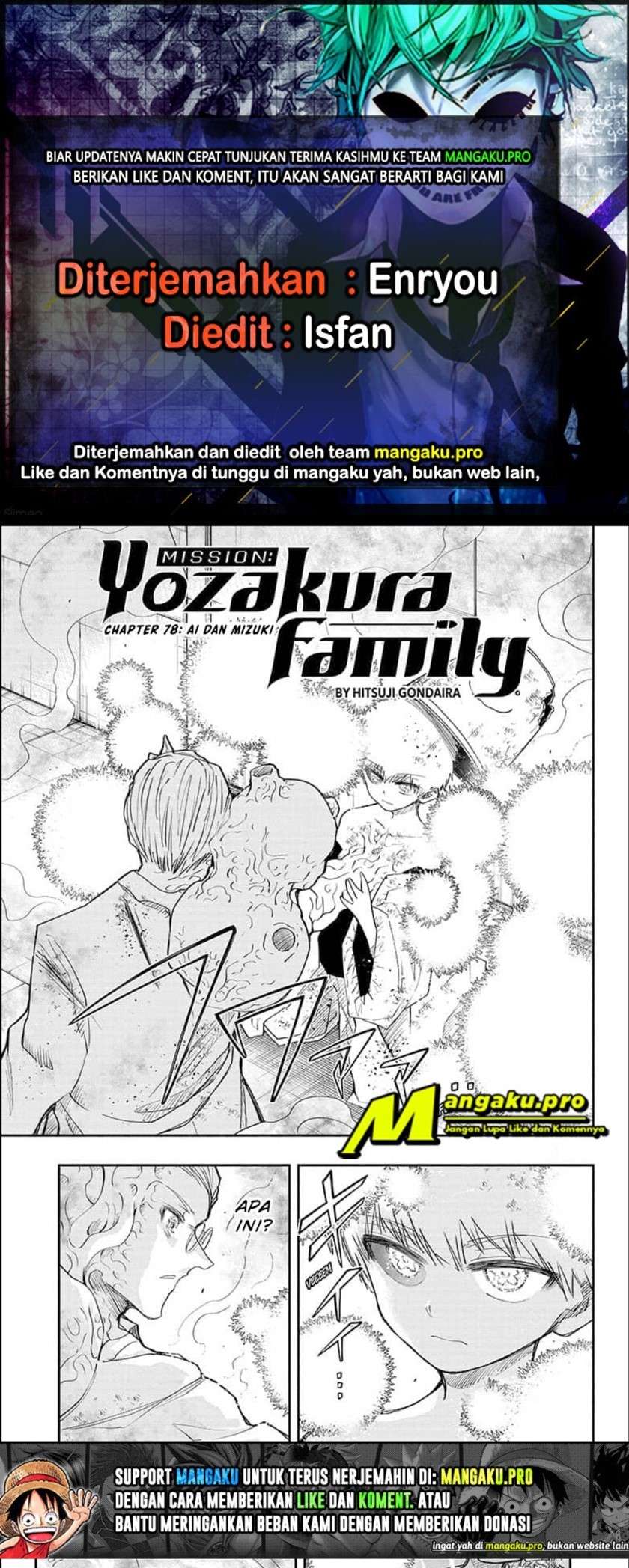 Komik Mission: Yozakura Family Chapter 78 gambar nomor 1