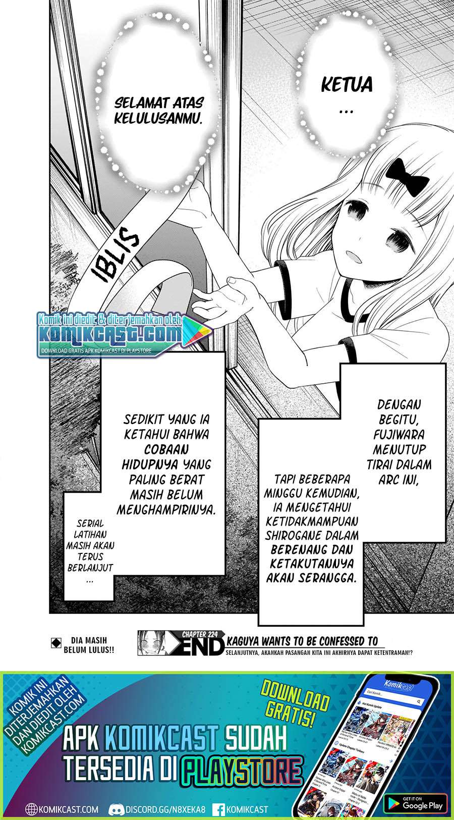Kaguya-sama wa Kokurasetai – Tensai-tachi no Renai Zunousen Chapter 224 Gambar 19