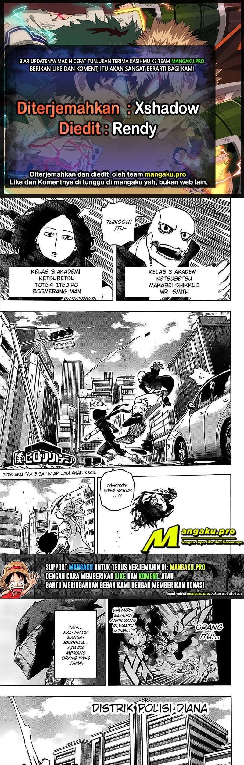 Komik Boku no Hero Academia Chapter 309 gambar nomor 1