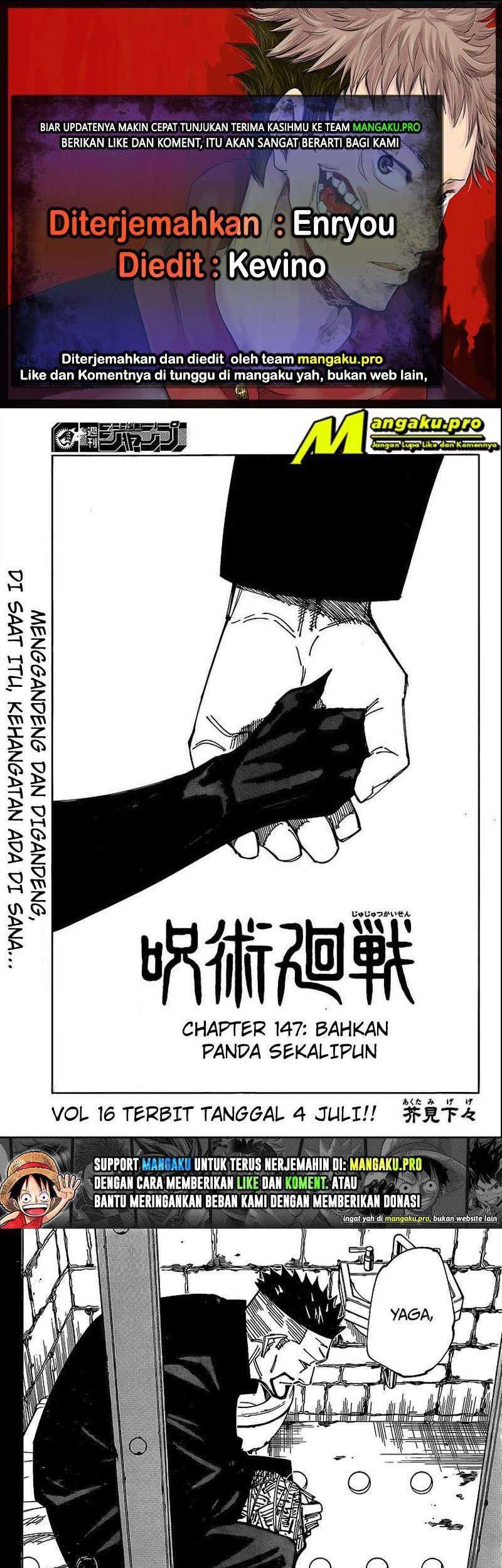 Komik Jujutsu Kaisen Chapter 147 gambar nomor 1