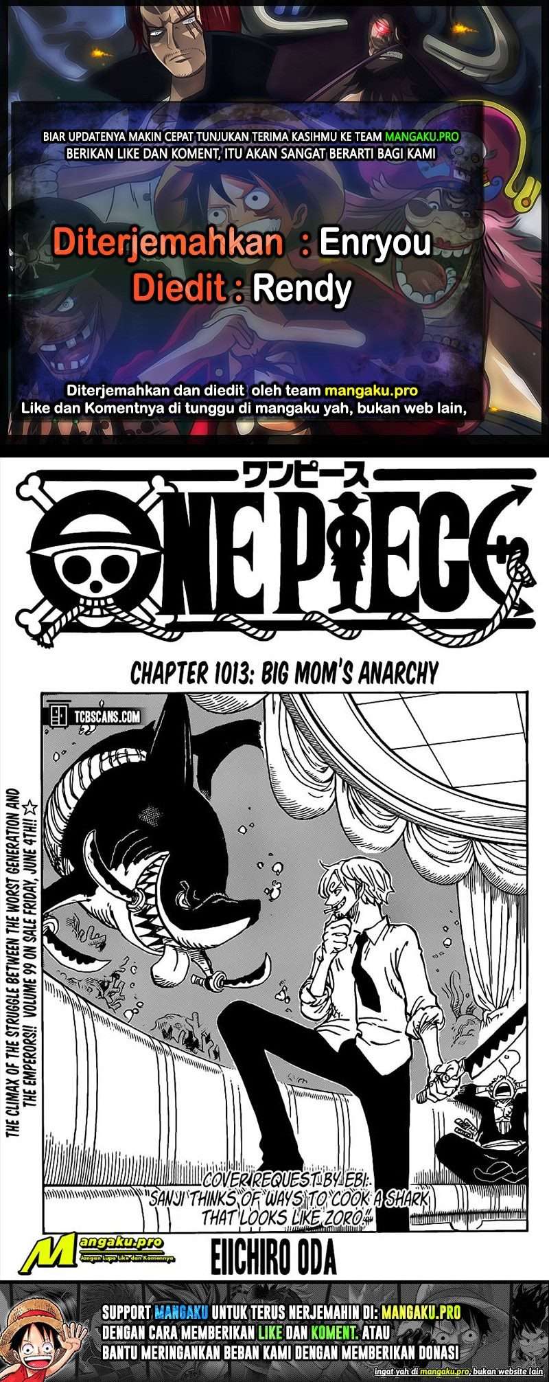 Komik One Piece Chapter 1013 gambar nomor 1