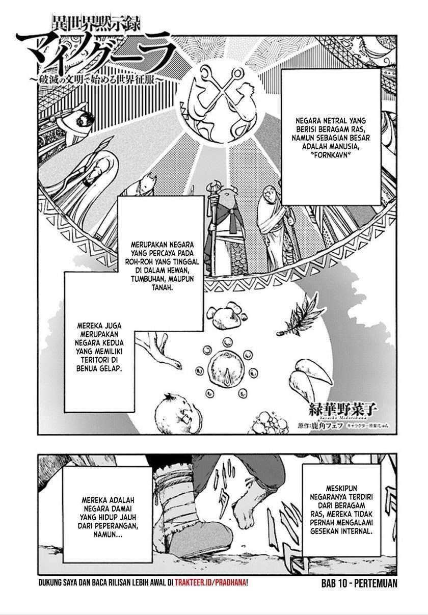 Komik Isekai Apocalypse MYNOGHRA ~The conquest of the world starts with the civilization of ruin~ Chapter 10.1 gambar nomor 1