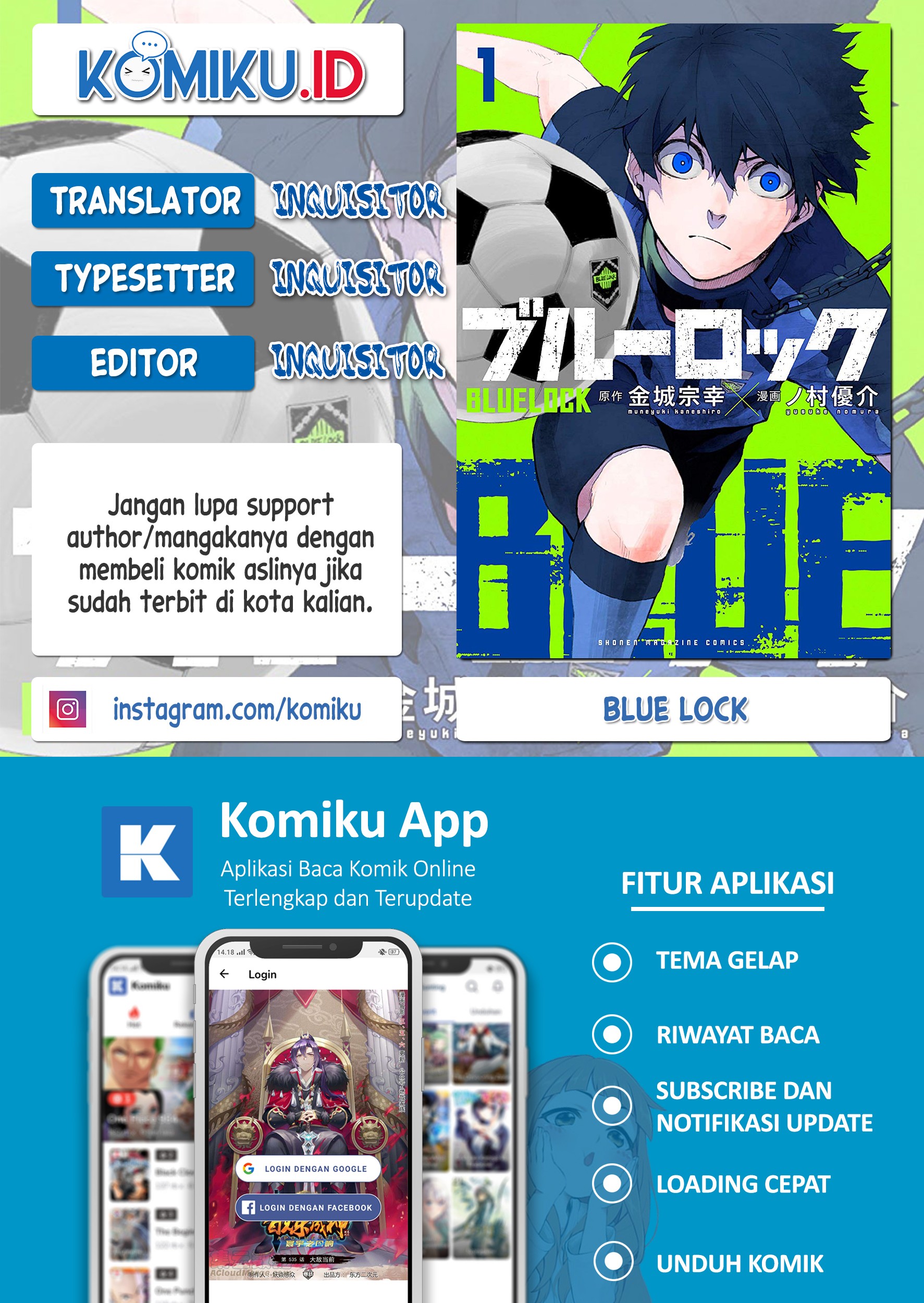 Komik Blue Lock Chapter 109 gambar nomor 1