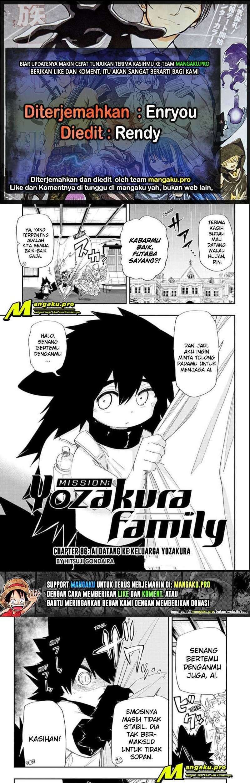 Komik Mission: Yozakura Family Chapter 86 gambar nomor 1