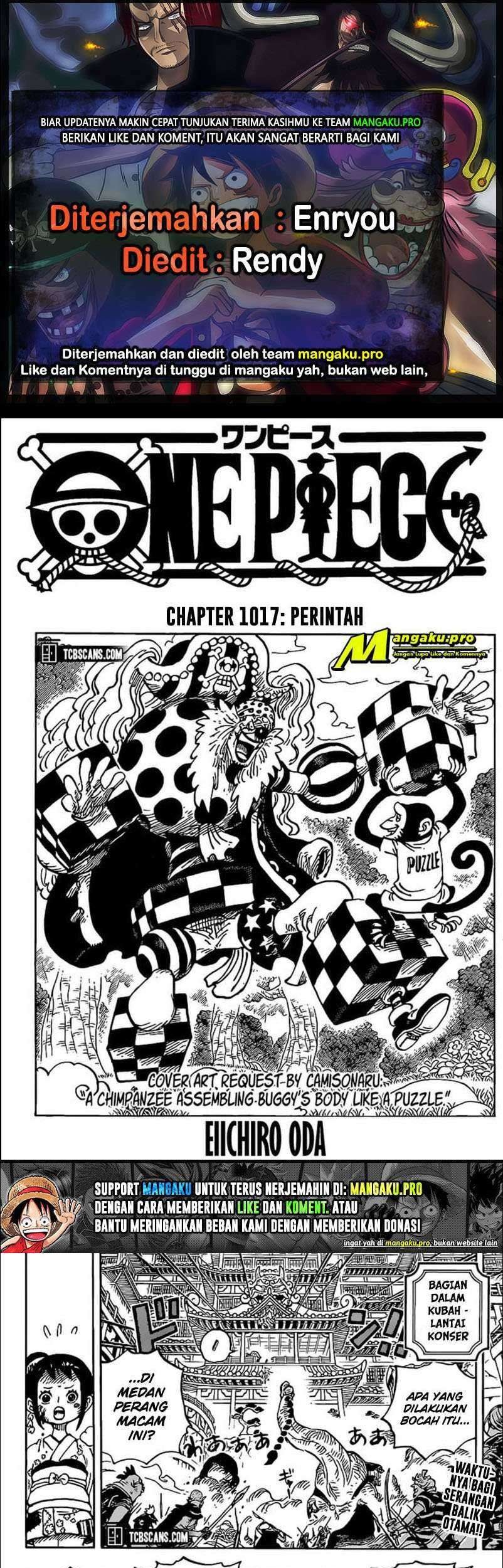 Komik One Piece Chapter 1017 gambar nomor 1