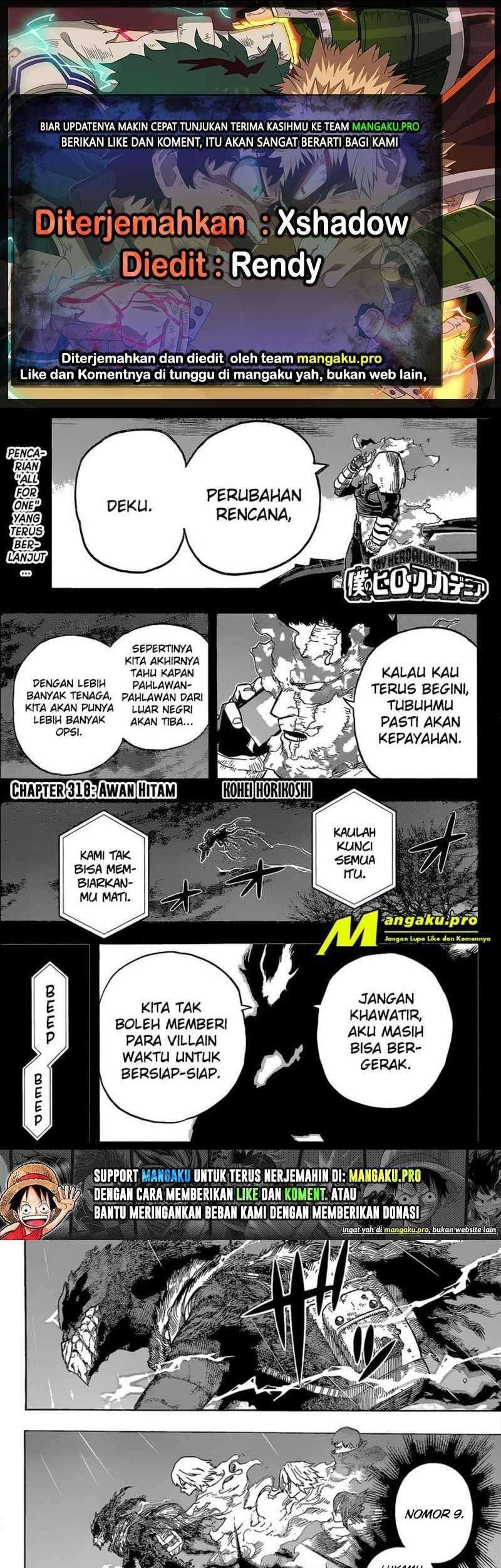 Komik Boku no Hero Academia Chapter 318 gambar nomor 1