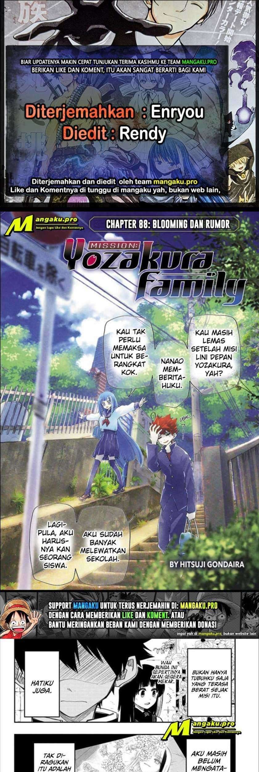 Komik Mission: Yozakura Family Chapter 88 gambar nomor 1