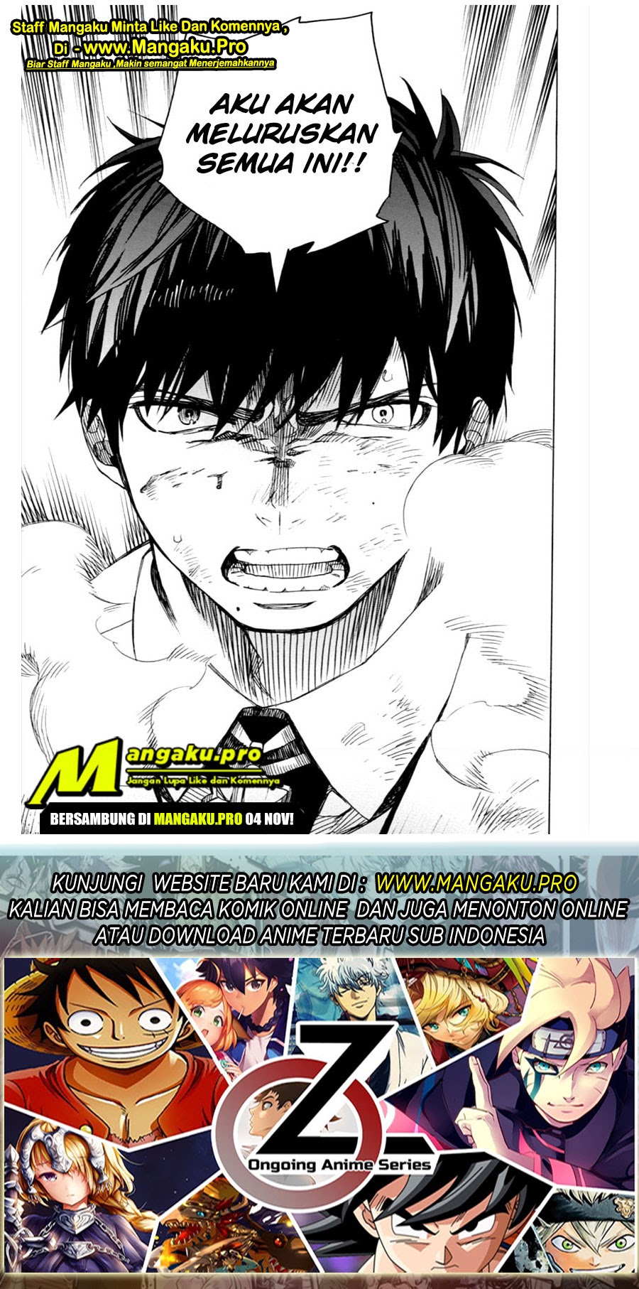Ao no Exorcist Chapter 125.2 Gambar 19