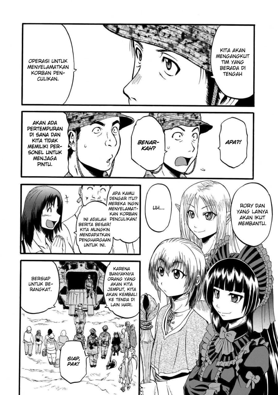 Gate – Jietai Kare no Chi nite Kaku Tatakeri Chapter 98 Gambar 11