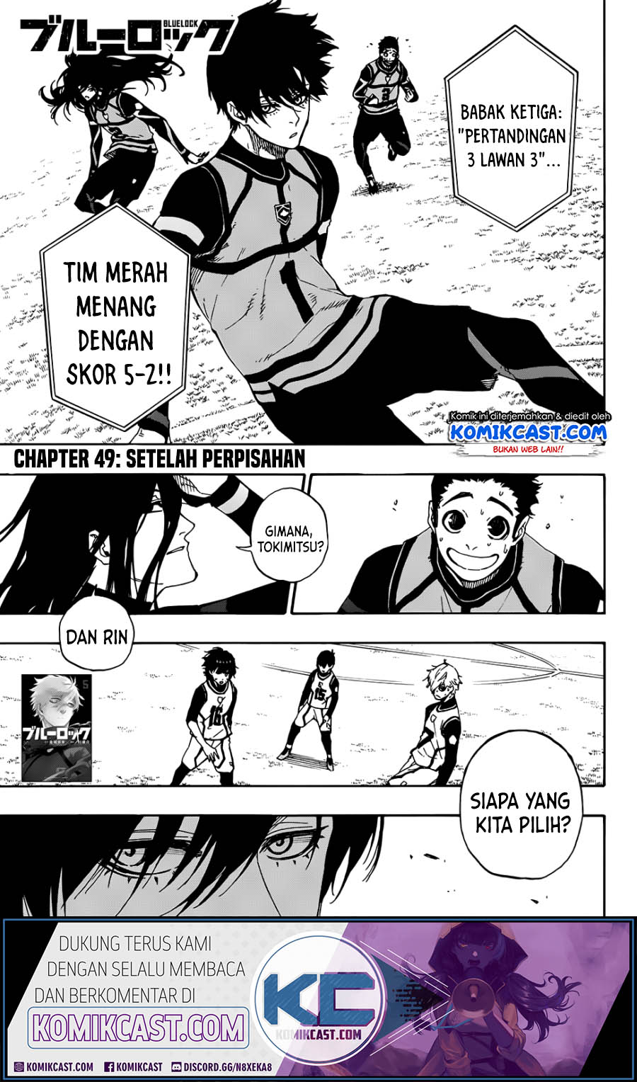 Komik Blue Lock Chapter 49 gambar nomor 1