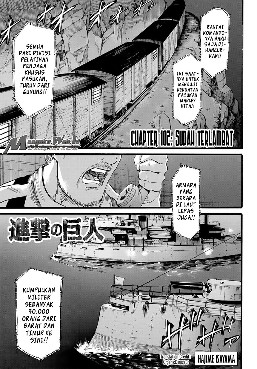 Manga Shingeki no Kyojin Chapter 102 gambar nomor 2