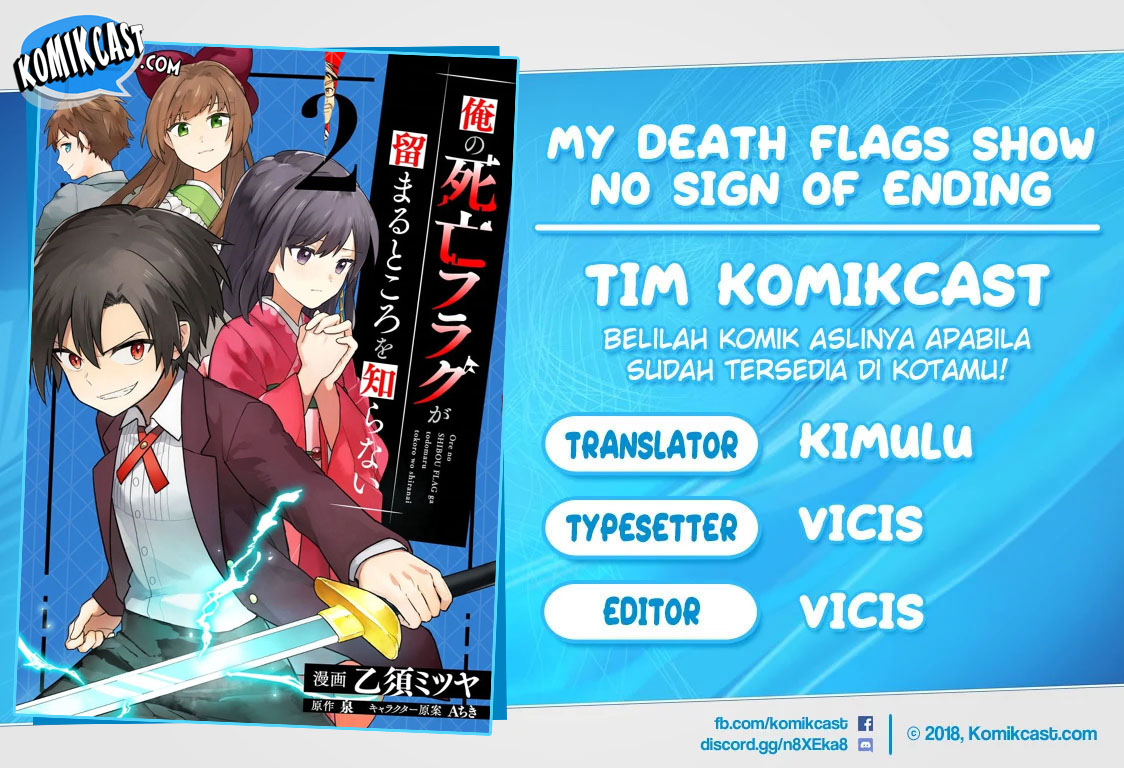 Komik My Death Flags Show No Sign of Ending Chapter 18.2 gambar nomor 1