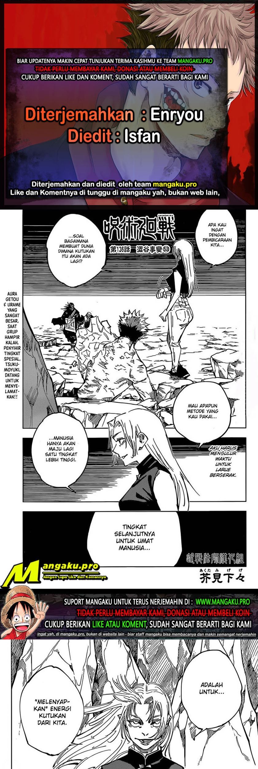 Komik Jujutsu Kaisen Chapter 136 gambar nomor 1