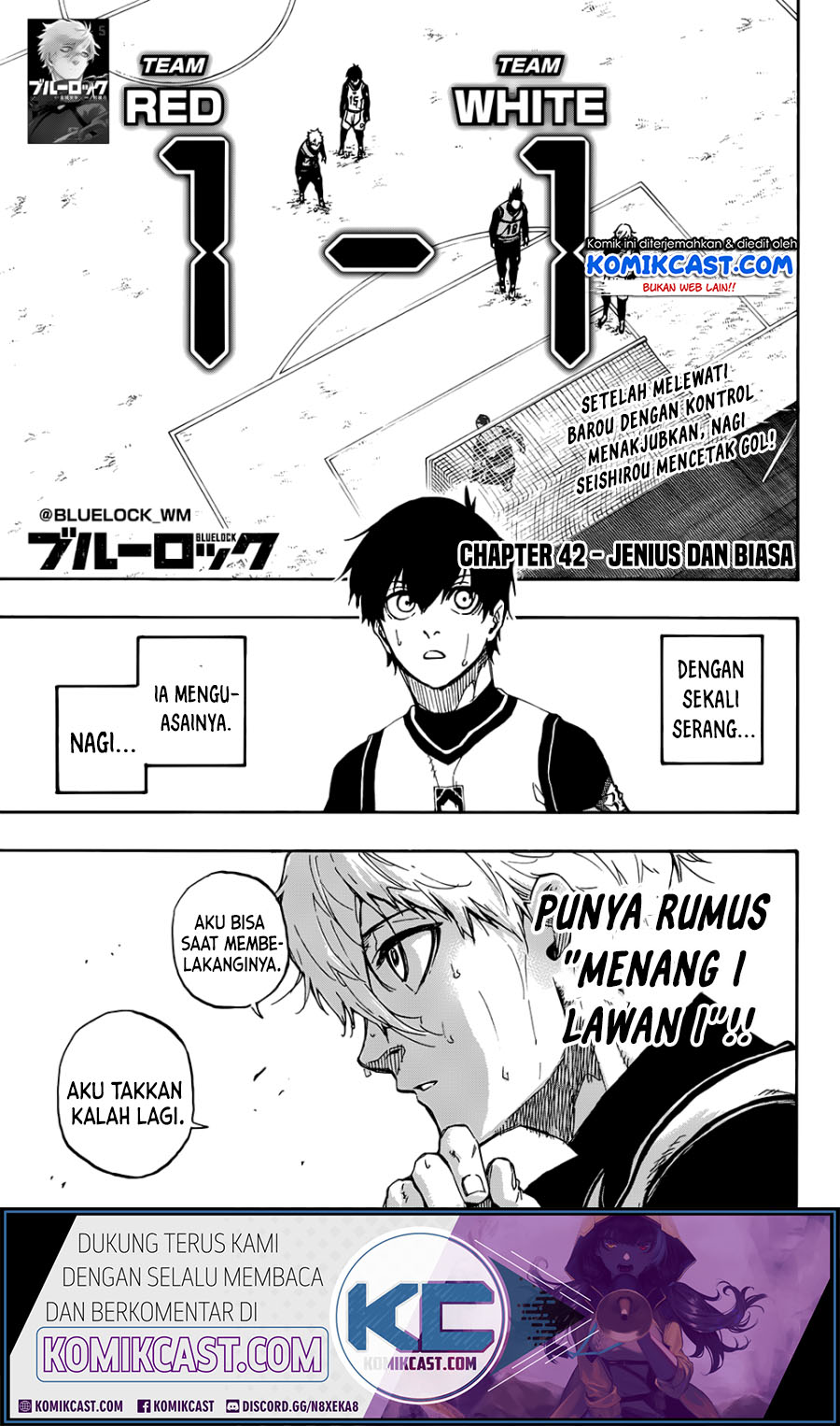 Komik Blue Lock Chapter 52 gambar nomor 1