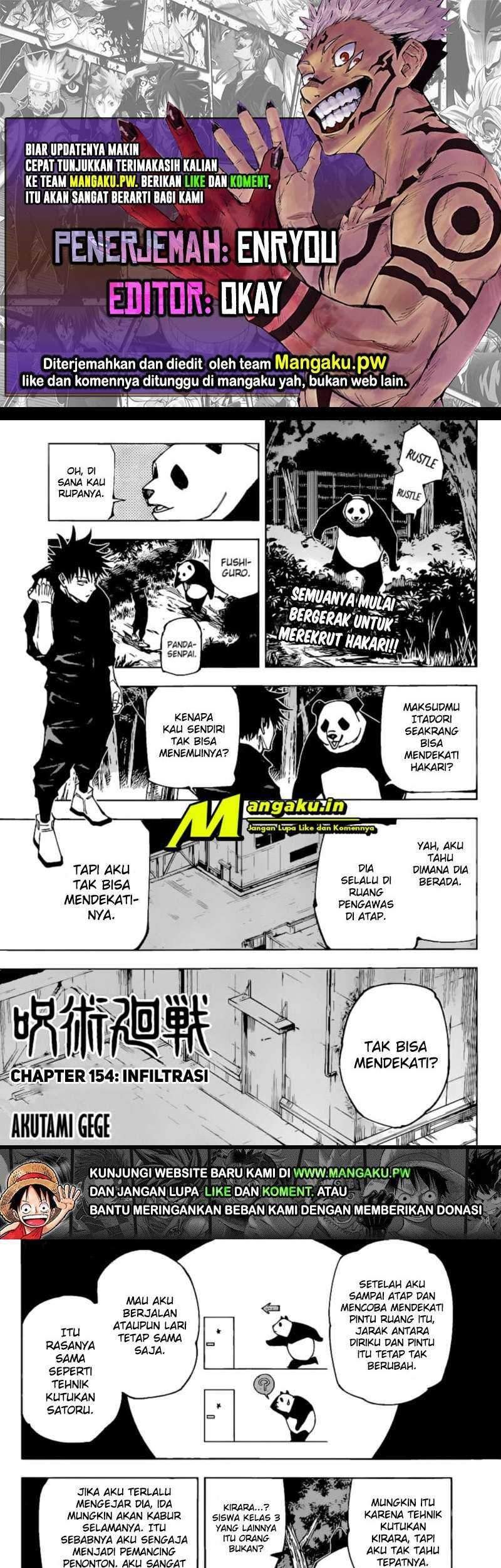 Komik Jujutsu Kaisen Chapter 154 gambar nomor 1