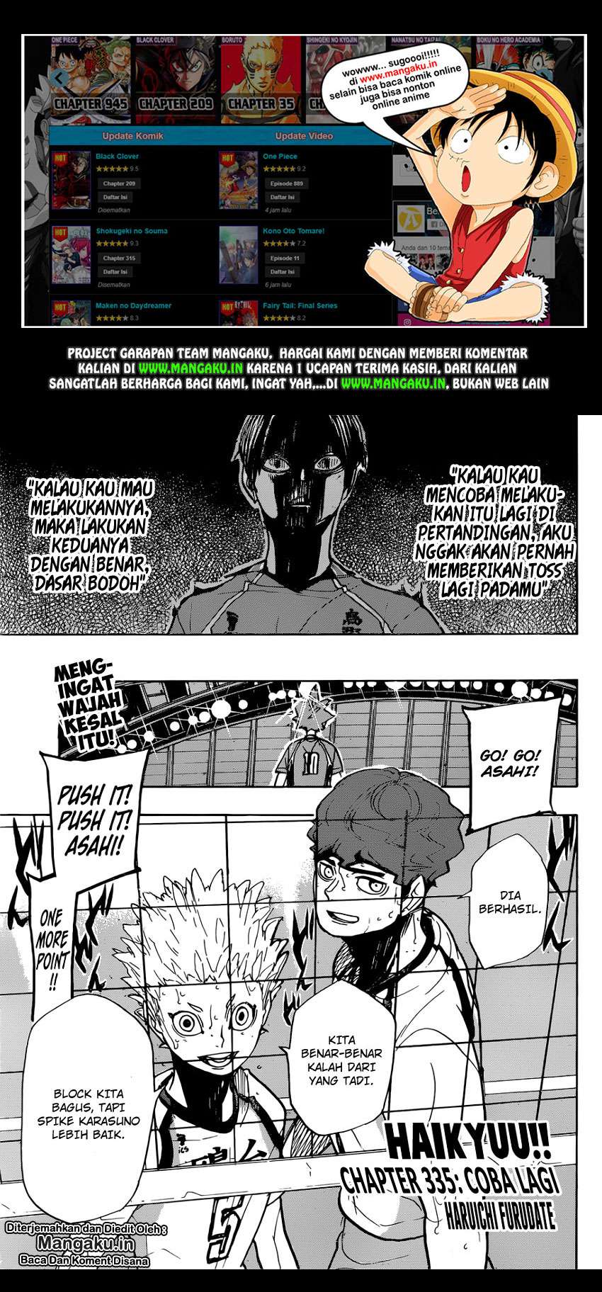 Manga Haikyuu!! Chapter 355 gambar nomor 2
