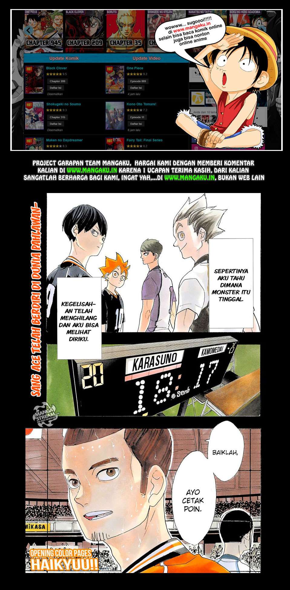 Manga Haikyuu!! Chapter 354 gambar nomor 2