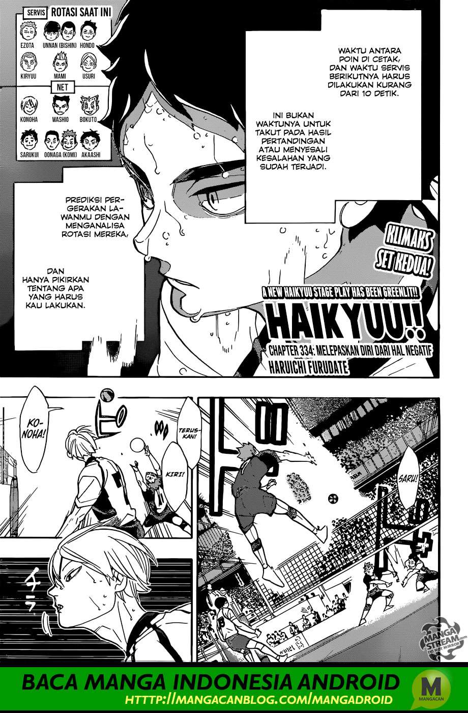 Komik Haikyuu!! Chapter 334 gambar nomor 1
