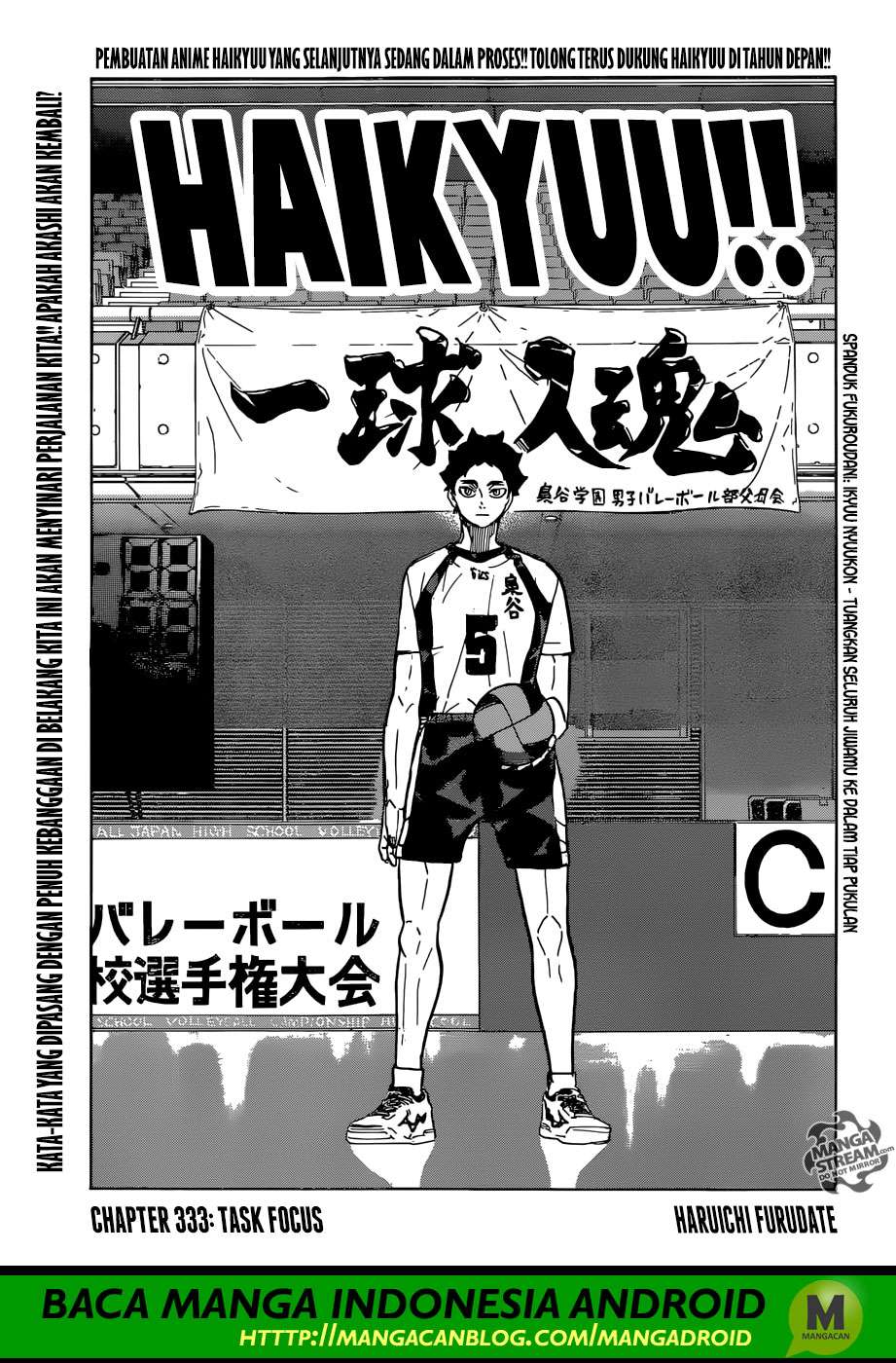 Komik Haikyuu!! Chapter 333 gambar nomor 1