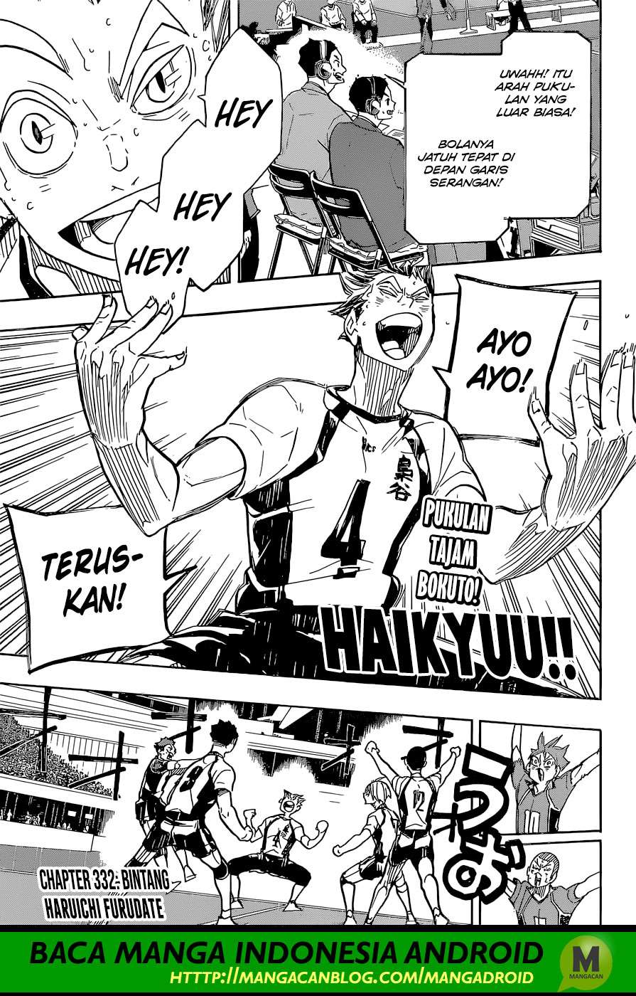 Komik Haikyuu!! Chapter 332 gambar nomor 1