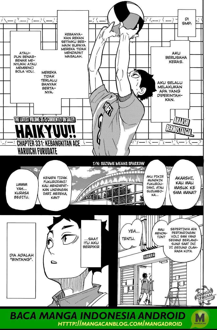 Komik Haikyuu!! Chapter 331 gambar nomor 1