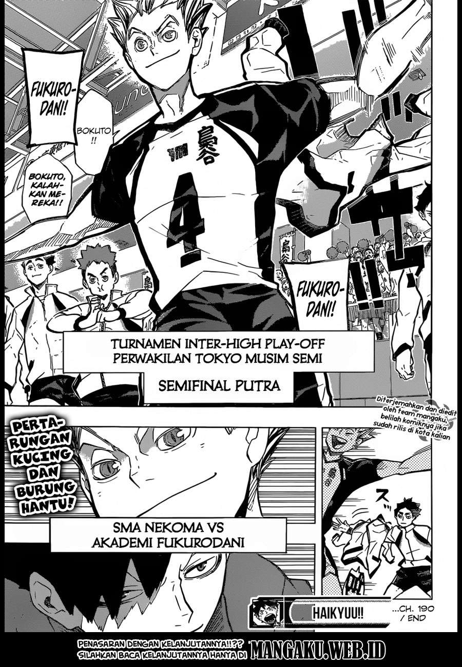 Haikyuu!! Chapter 190 Gambar 19
