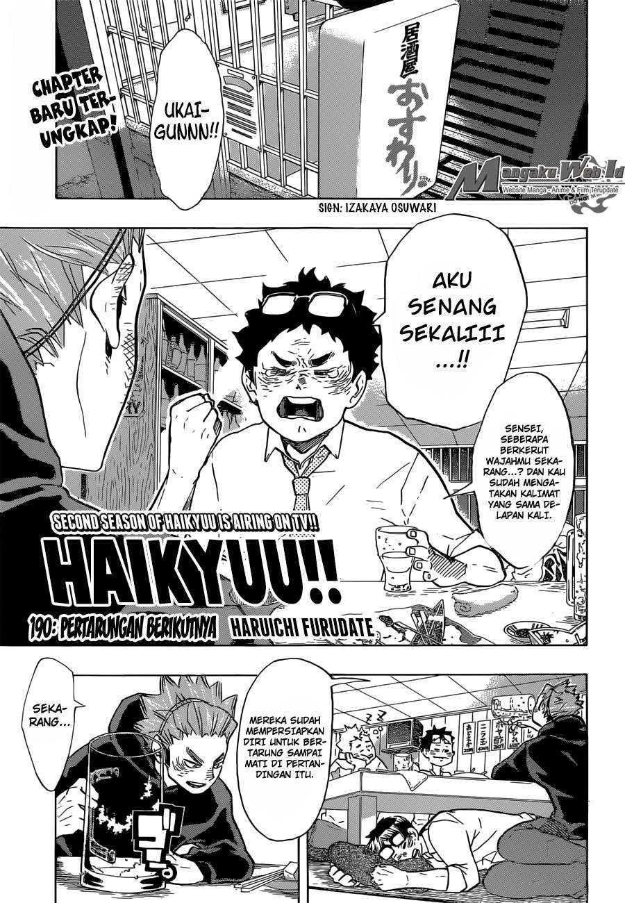 Manga Haikyuu!! Chapter 190 gambar nomor 2