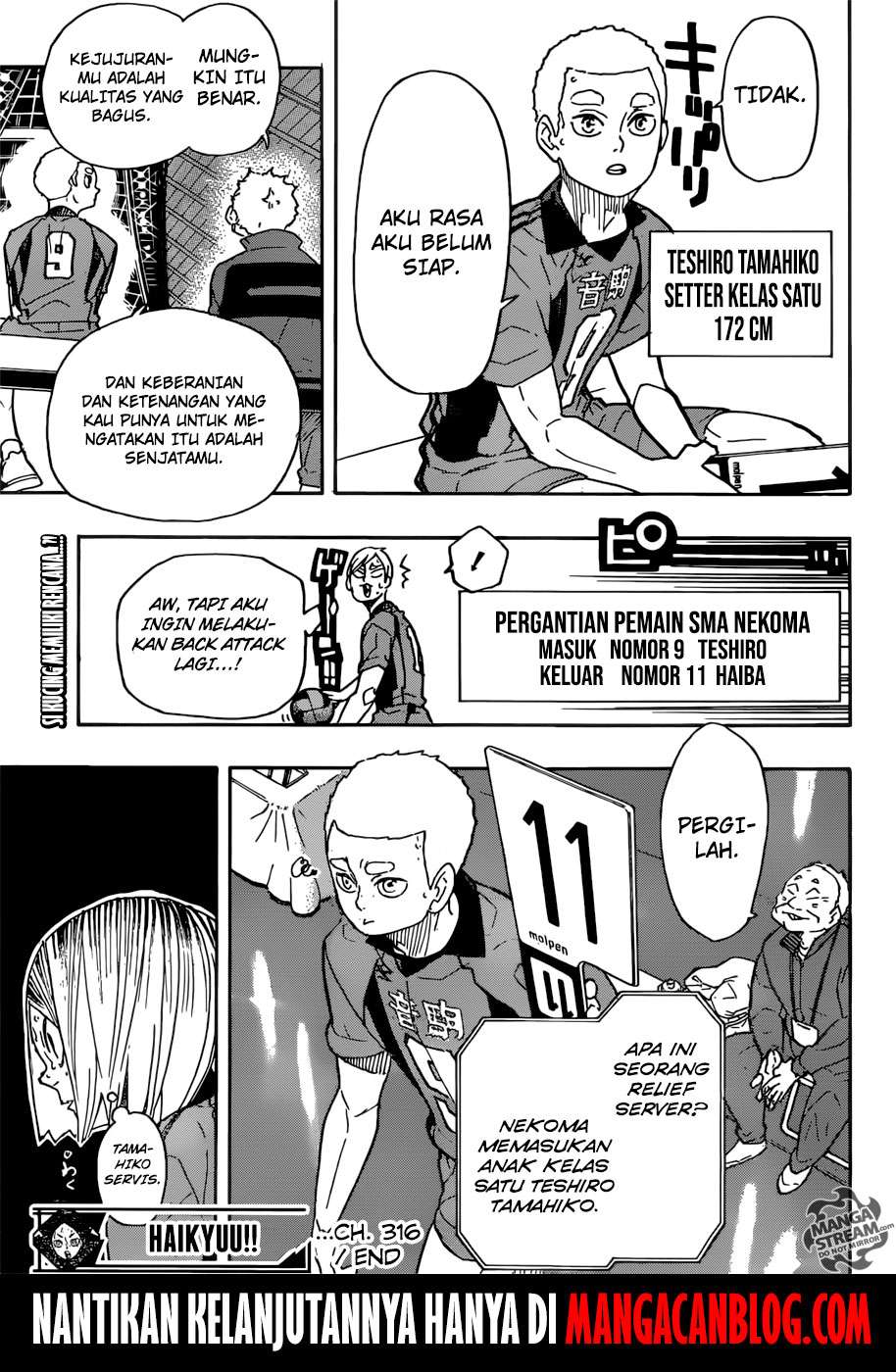 Haikyuu!! Chapter 316 Gambar 19