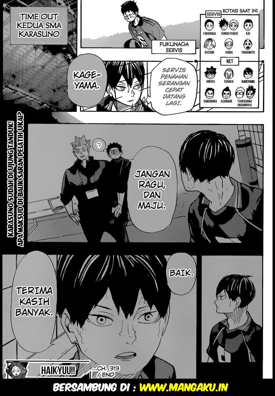 Haikyuu!! Chapter 313 Gambar 19