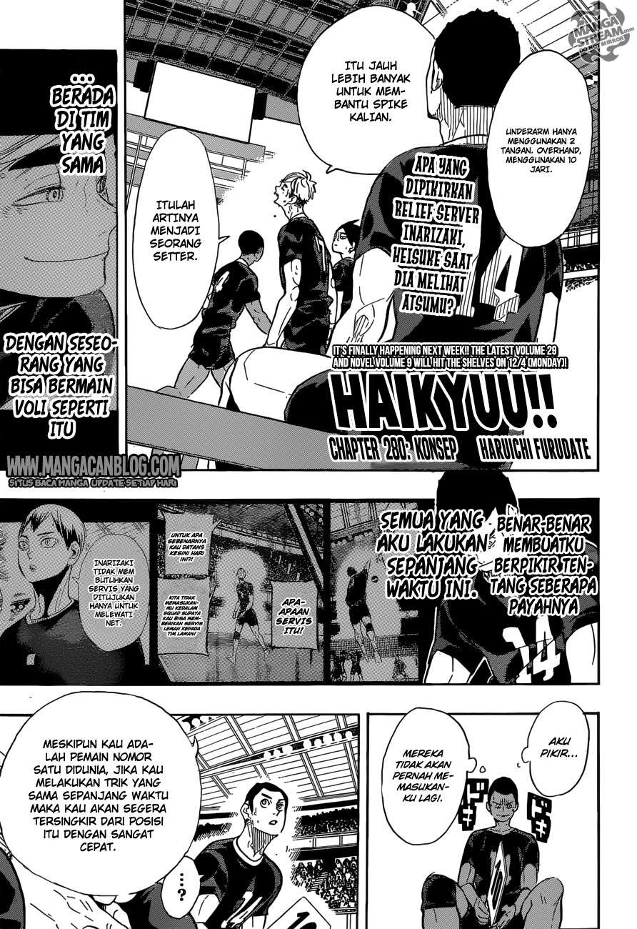 Komik Haikyuu!! Chapter 280 gambar nomor 1