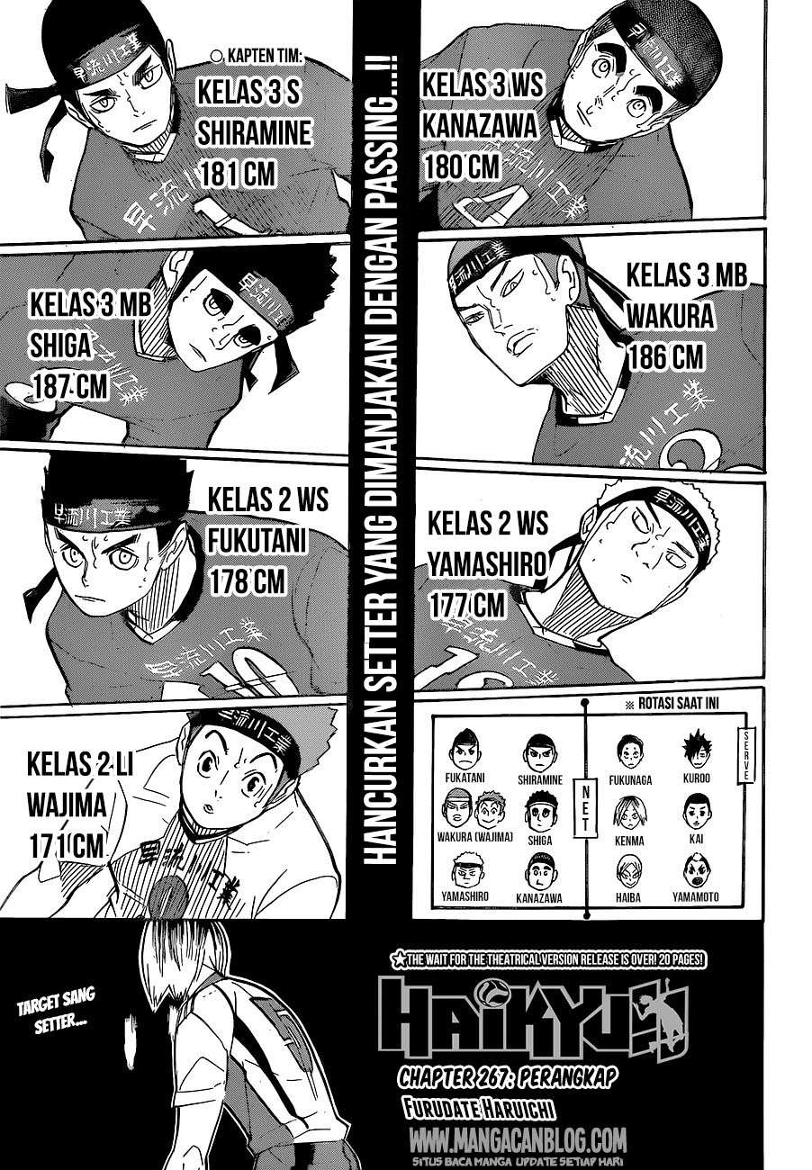 Manga Haikyuu!! Chapter 267 gambar nomor 2