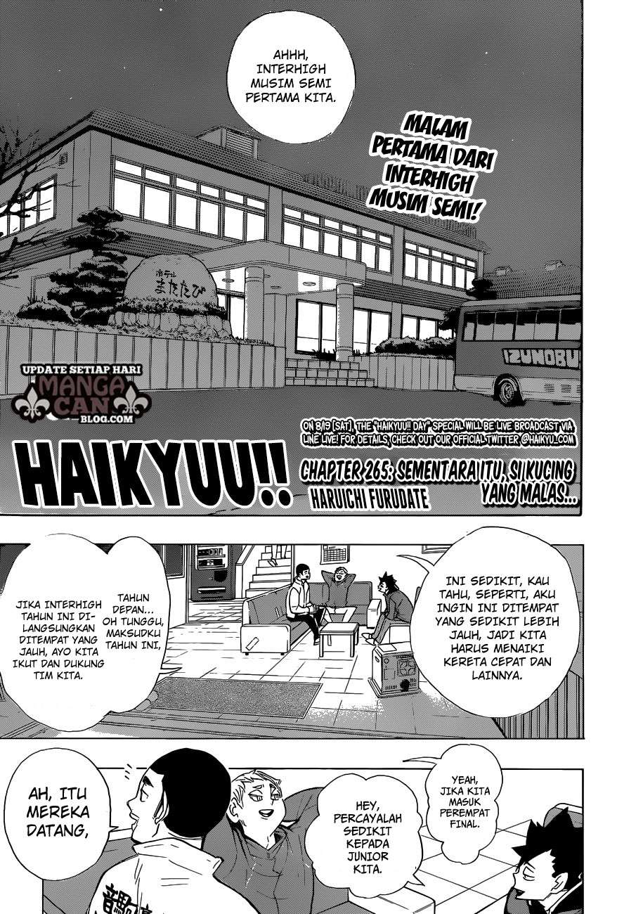 Komik Haikyuu!! Chapter 265 gambar nomor 1