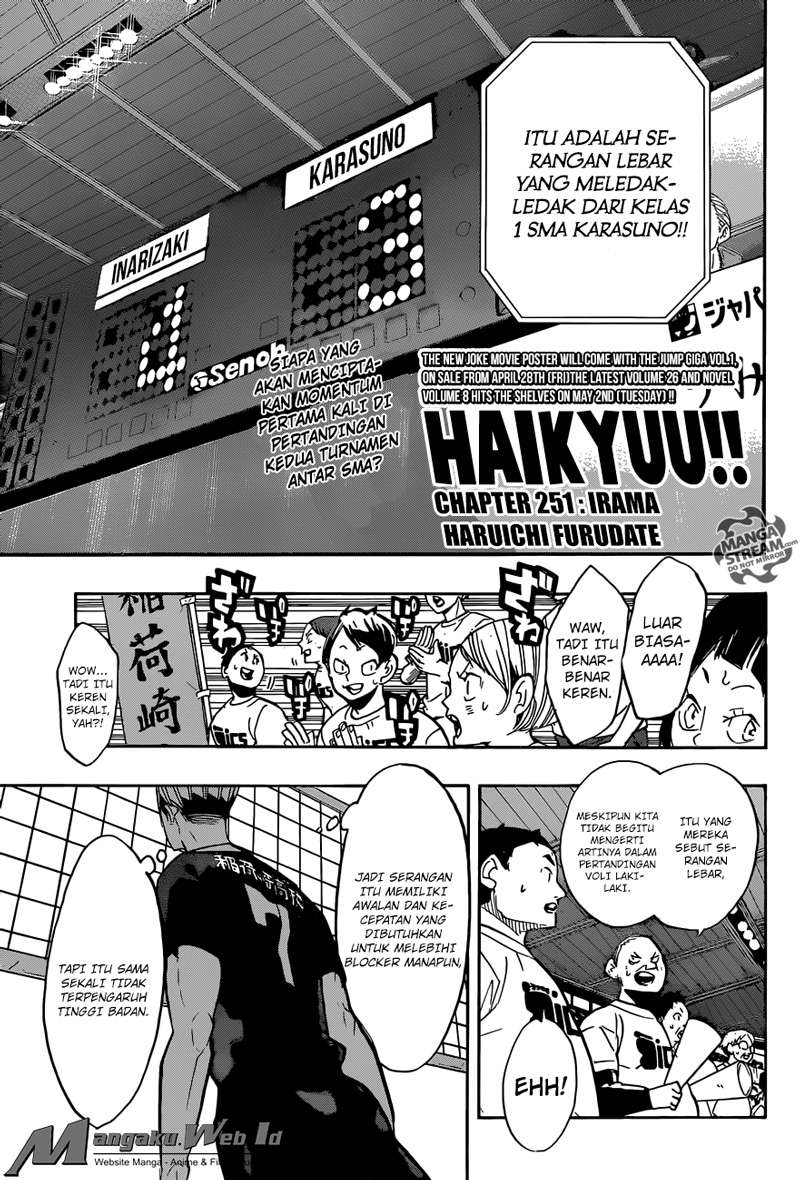 Manga Haikyuu!! Chapter 251 gambar nomor 2