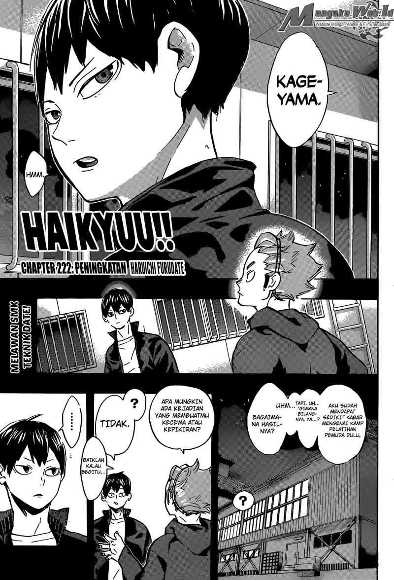 Manga Haikyuu!! Chapter 222 gambar nomor 2