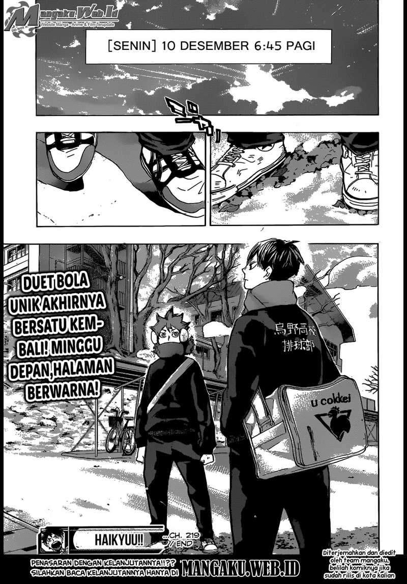 Haikyuu!! Chapter 219 Gambar 20